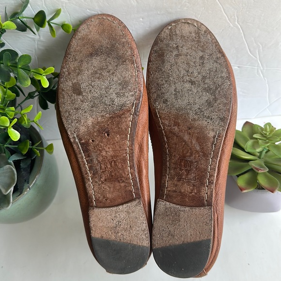 FRYE Carson Brown Leather Ballet Flats Women’s Sz 7M - Picture 8 of 15